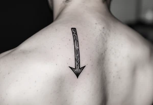 create an arrow that show down tattoo idea