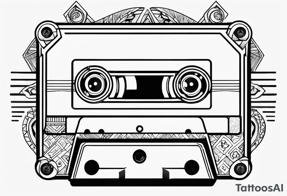 cassette 80s cartoon tattoo idea