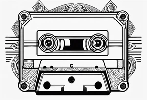 cassette 80s cartoon tattoo idea