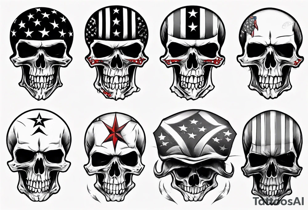 patriot
skulls tattoo idea