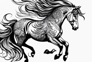 Plume cheval a tattoo idea