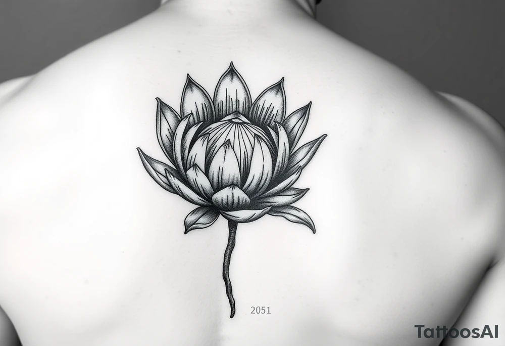 Protea flower tattoo idea