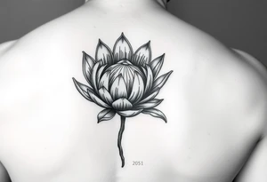 Protea flower tattoo idea