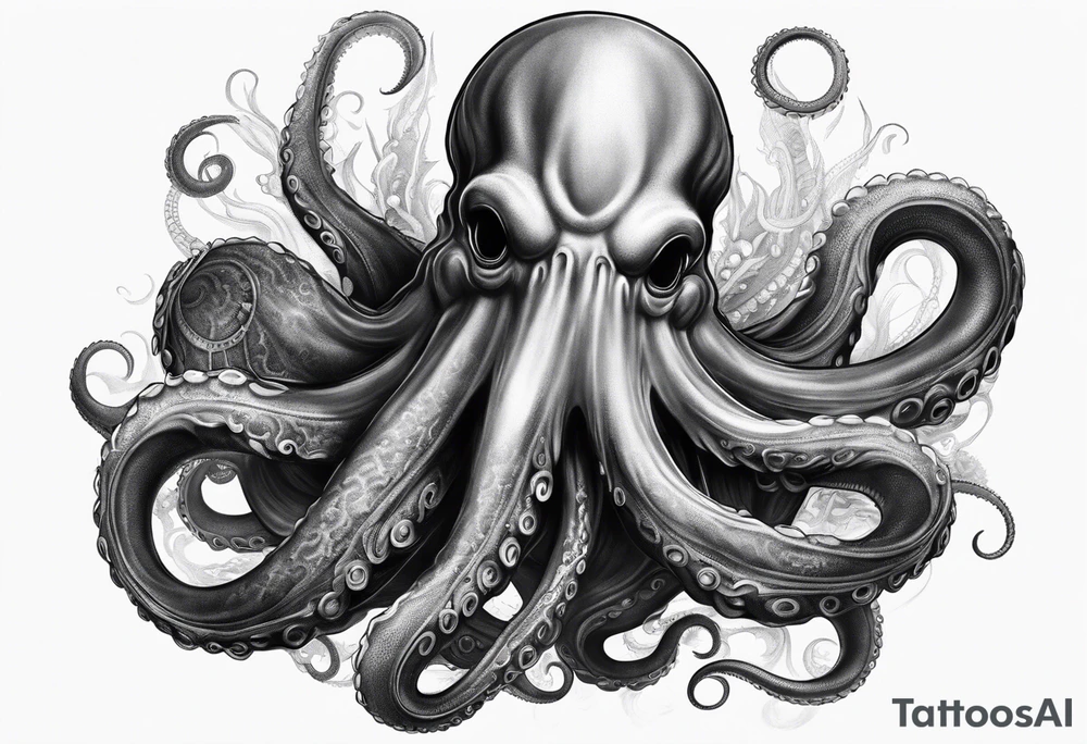 kraken with tentacles tattoo idea