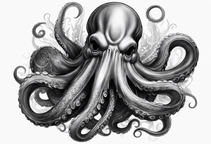 kraken with tentacles tattoo idea