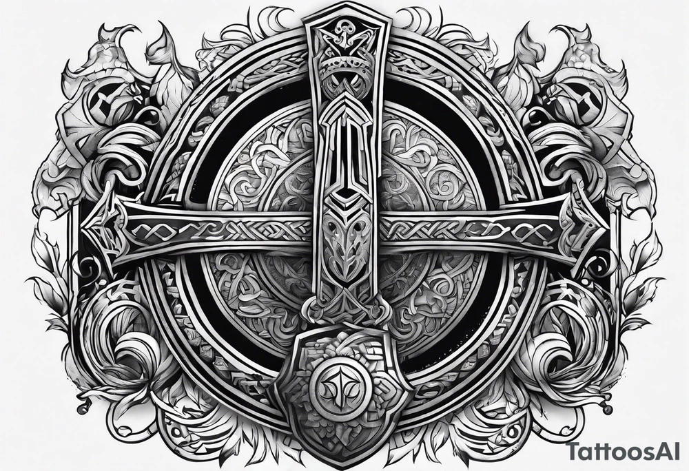 Valhalla norse heritage tattoo idea