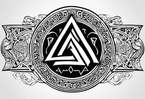 Valhalla fire runes
Sword shield valknut tattoo idea