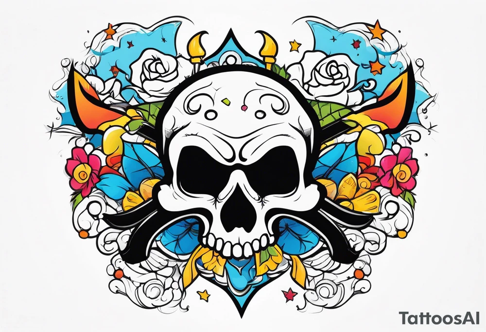 Skull and crossbones tattoo idea
