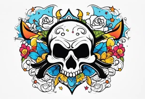Skull and crossbones tattoo idea