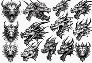 dragon head tattoo idea