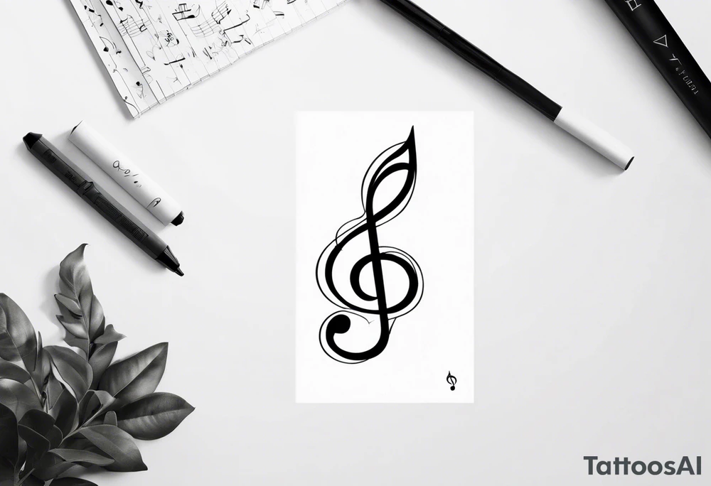 music note tattoo idea