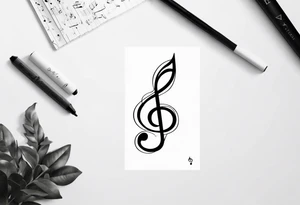music note tattoo idea