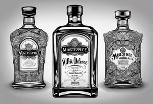 Imported whiskey bottle tattoo idea