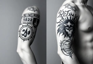 Loving rock music and logos of the following bands: Blink 182, Rise Against, Audioslave, Wolfmother tattoo idea