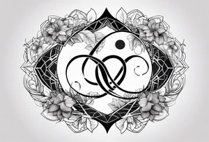 Combine infinity symbol and the earth in to a love couple tattoo tattoo idea