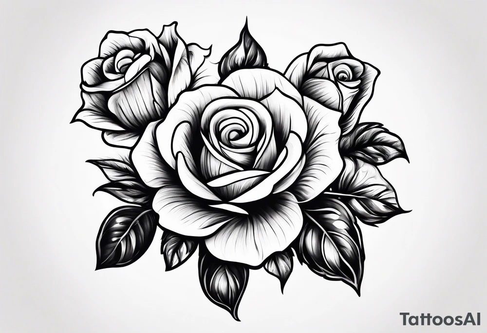 tiny roses tattoo idea
