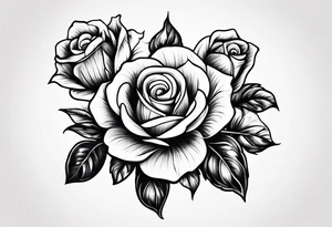 tiny roses tattoo idea