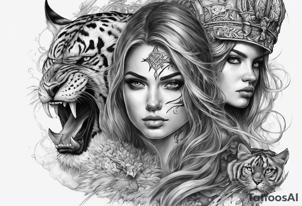 battle between life and death tattoo idea