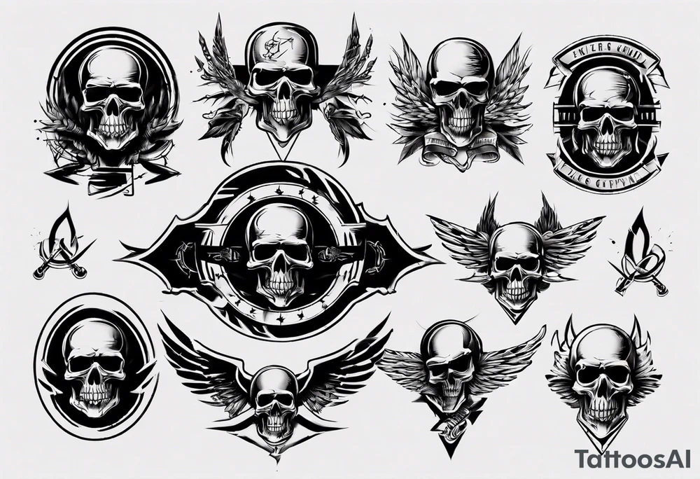 sexy biker company design tattoo idea