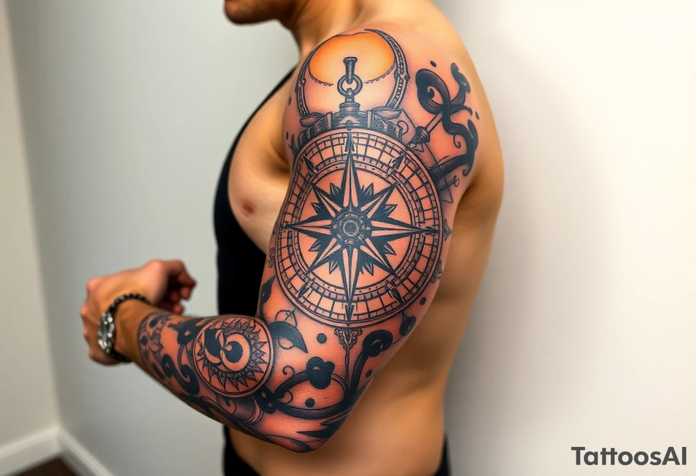 compass tattoo idea