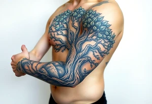 Tree covering entire arm/hand tattoo idea