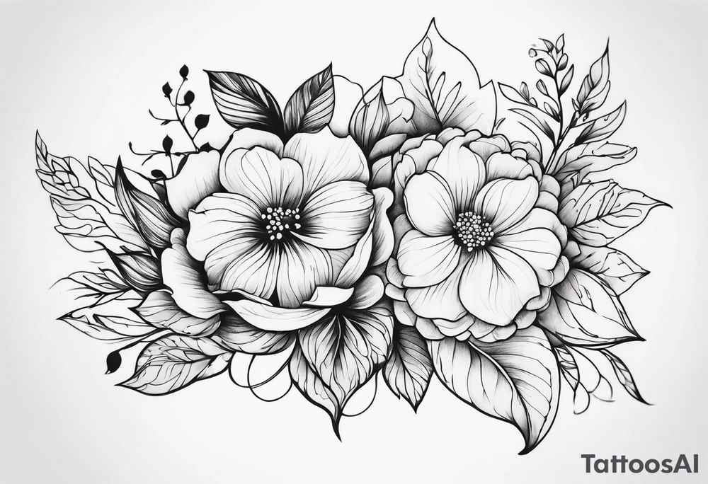 Floral sleeve tattoo idea