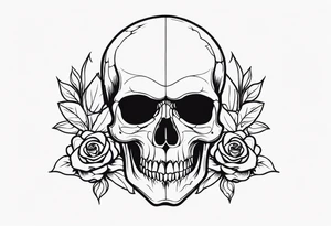 Memento mori writen skull sleeve tattoo design tattoo idea