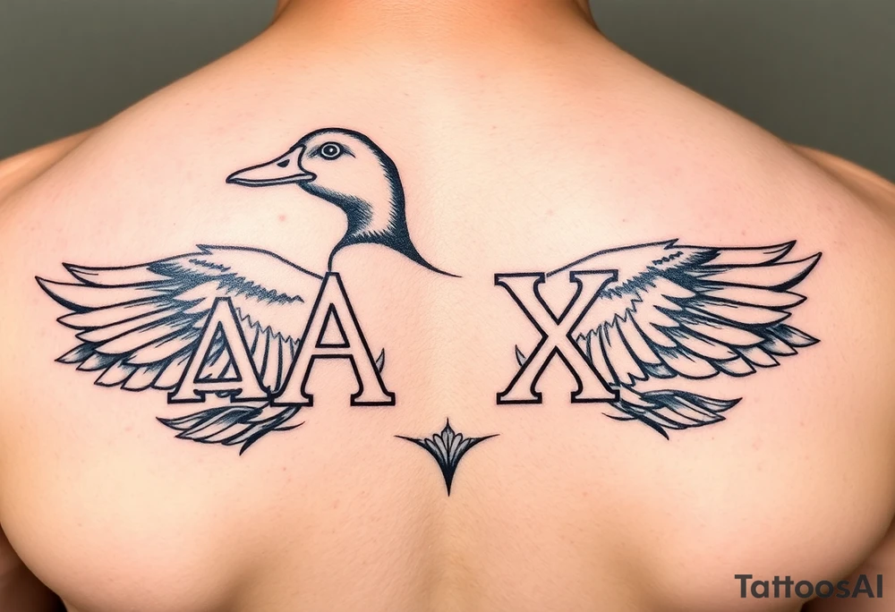 Duck hunting with Greek letters for alpha gamma rho tattoo idea