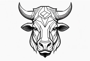 Minotaur head like a sculpture tattoo idea