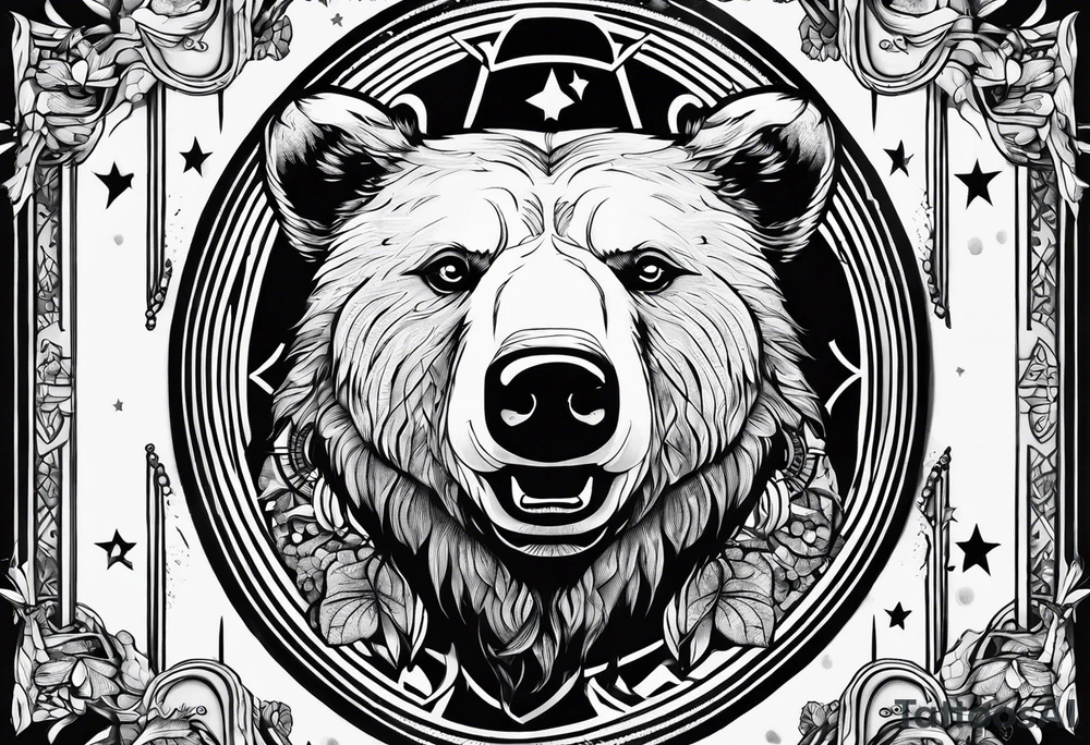The fool tarot as a bear tattoo idea