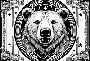 The fool tarot as a bear tattoo idea
