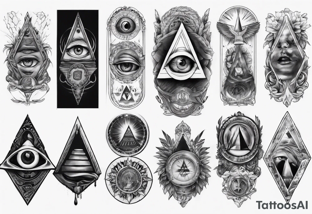 Illuminati
ARM SLEEVE 
REALISTIC tattoo idea