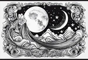 name Brayden, drawing representing love you to the moon and back tattoo idea