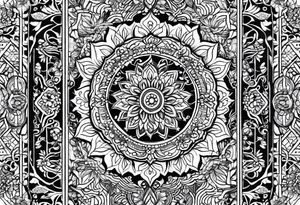 men's henna sleeve tattoo idea