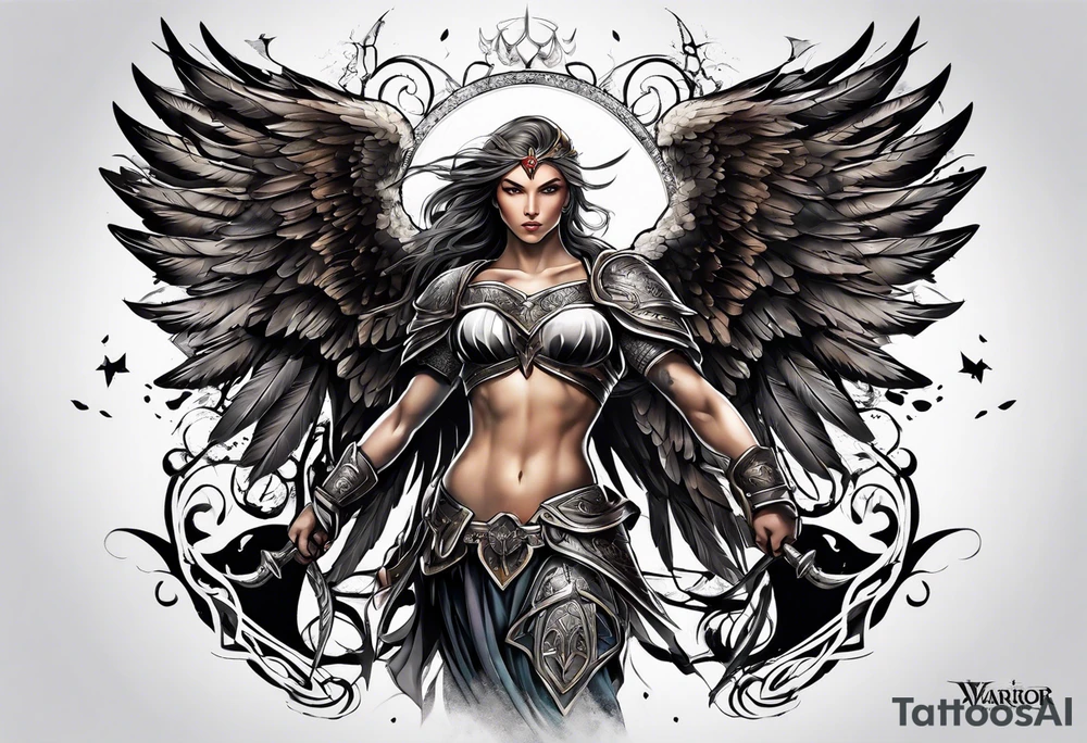 Warrior Angel tattoo idea