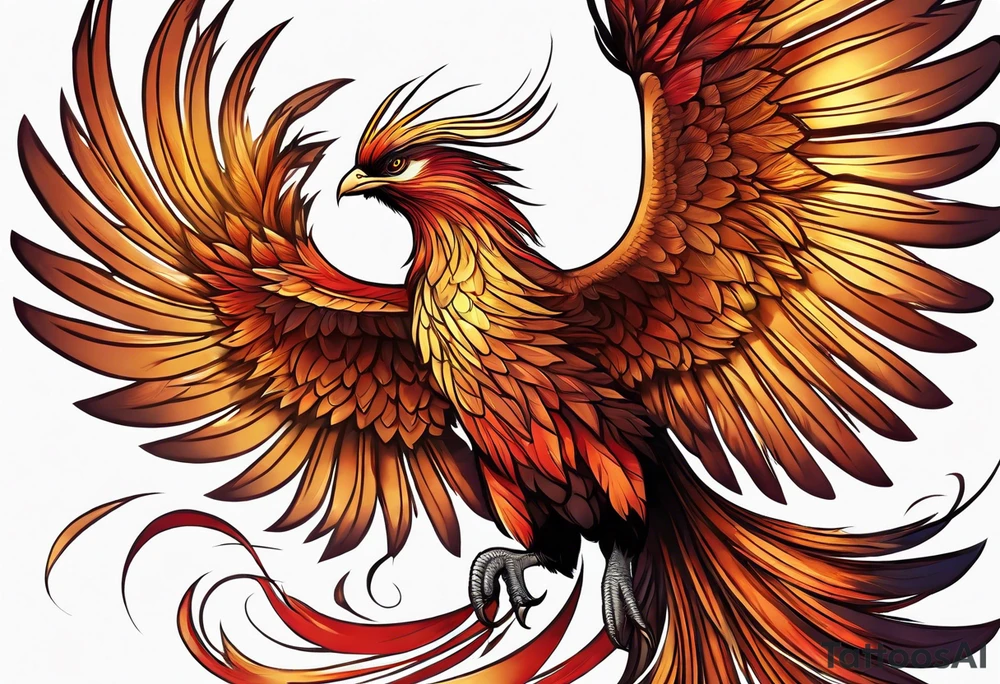 phoenix, 
chinese,
realistic, 
long tail,
elegant,
wing tips pointing down,
long neck,
long feathers,
in flight,
graceful, tattoo idea