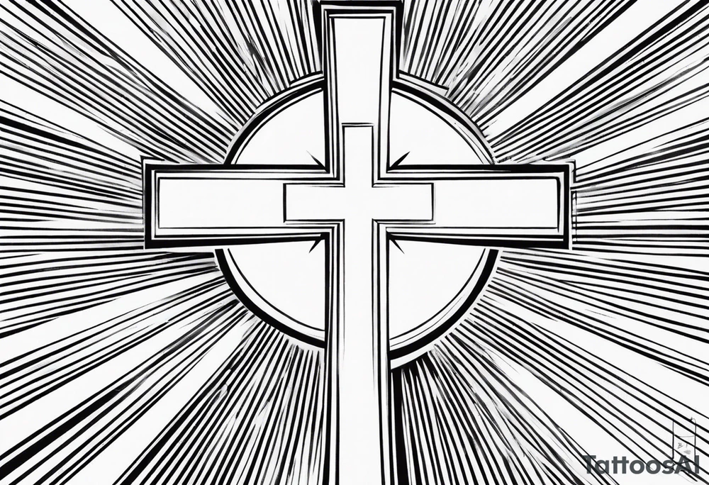 Picture of a simple cross to represent jesus tattoo idea