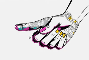 cyberpunk 2077, hand tattoo, subtle, tattoo idea