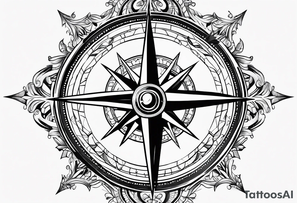 compass tattoo idea