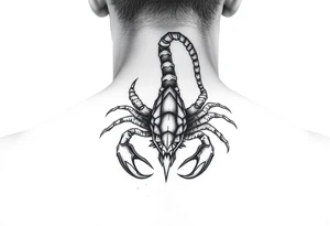 A mysterious scorpion neck tattoo tattoo idea