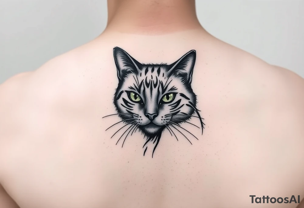 black cat tattoo idea