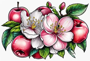 Apple blossom tattoo idea