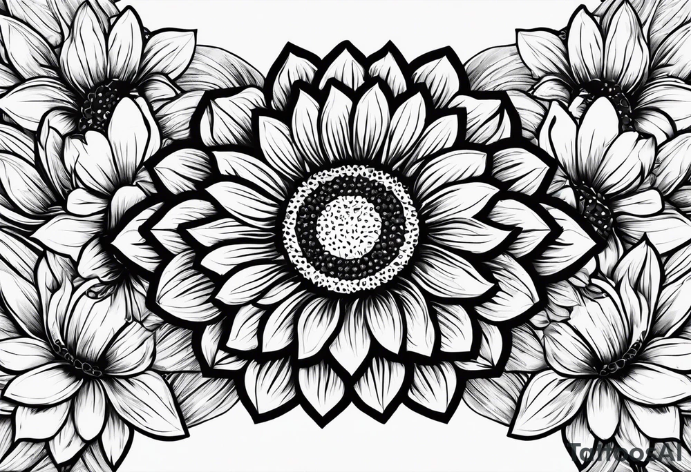 sunflower seeds that look like gems tattoo idea