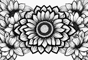 sunflower seeds that look like gems tattoo idea