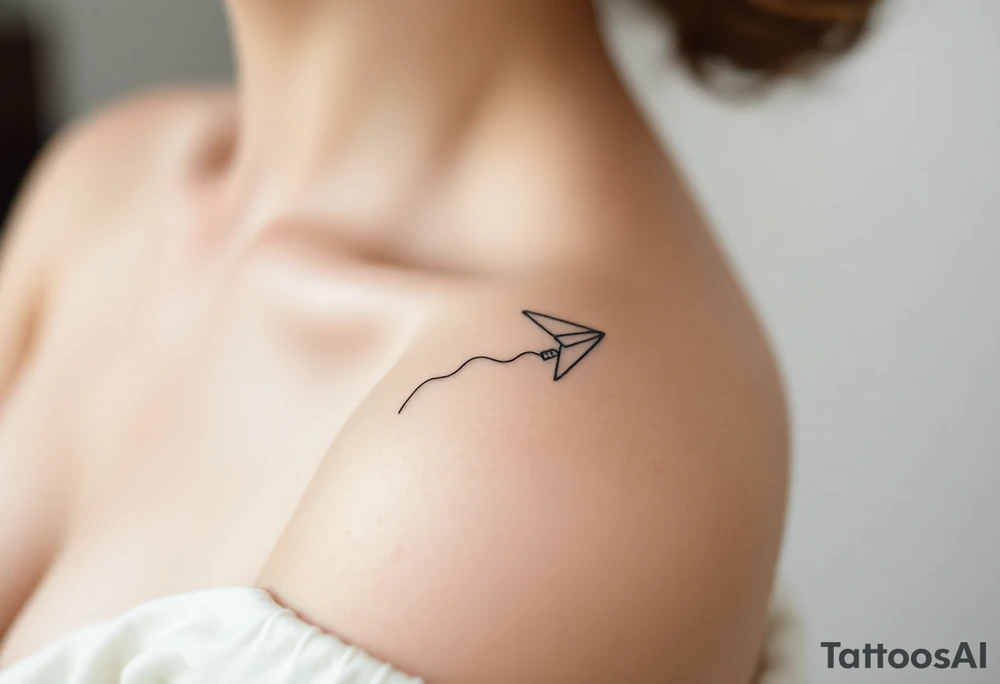 play, pause, stop, and rewind line tattoo paper plane tattoo idea