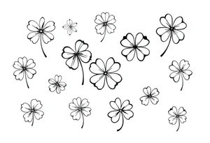 8 unique 4-leaf clovers tattoo idea