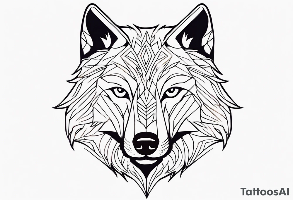 Tattoo of a wolfs head tattoo idea
