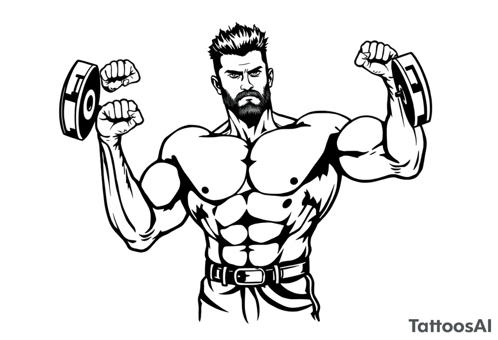 Muscle builder tattoo idea