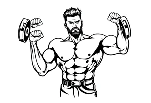 Muscle builder tattoo idea