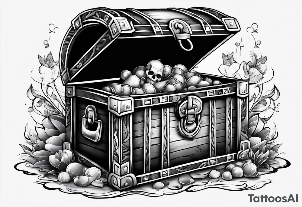 treasure chest tattoo idea